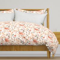 Earth tone floral cottagecore summer peach apricot