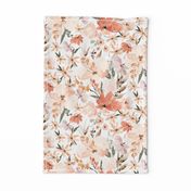 Earth tone floral summer peach apricot