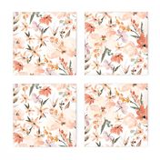 Earth tone floral cottagecore summer peach apricot