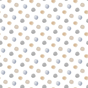 neutral polka dot watercolor pattern Small scale