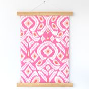 ikat flower/coral and pink/jumbo
