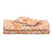 ikat flower/pink and orange/jumbo