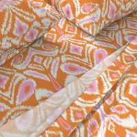 ikat flower/pink and orange/jumbo