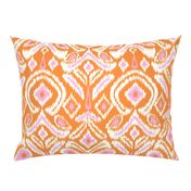 ikat flower/pink and orange/jumbo