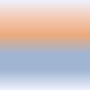 Larger Scale - Peach and Blue Ombre Stripe