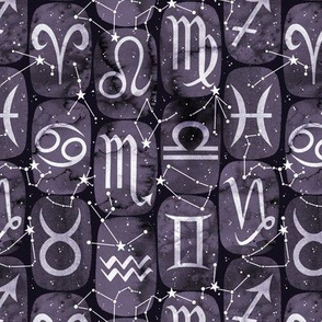 Zodiac Symbols in Grey