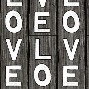 Love in White  Meets Reclaimed Lumber off black and grey   