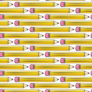 Teacher Pencil Fabric, Wallpaper and Home Decor | Spoonflower