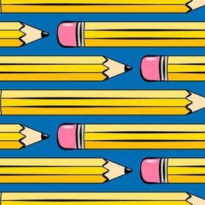 (large scale) pencils - number 2 pencil - school supplies - blue - LAD20