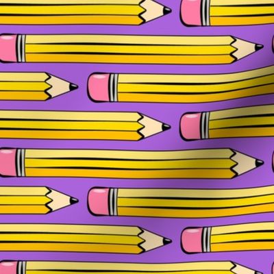(large scale) pencils - number 2 pencil - school supplies - purple - LAD20