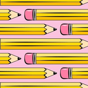 (large scale) pencils - number 2 pencil - school supplies - pink - LAD20