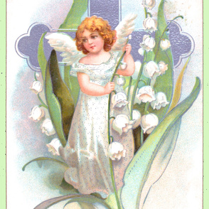  39-22   A Peaceful Easter - Antique postcard 