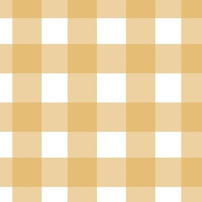Gingham in Mustard Yellow and White