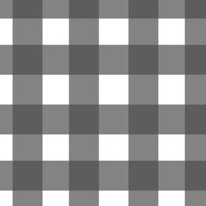 Gingham - Charcoal Grey, Medium