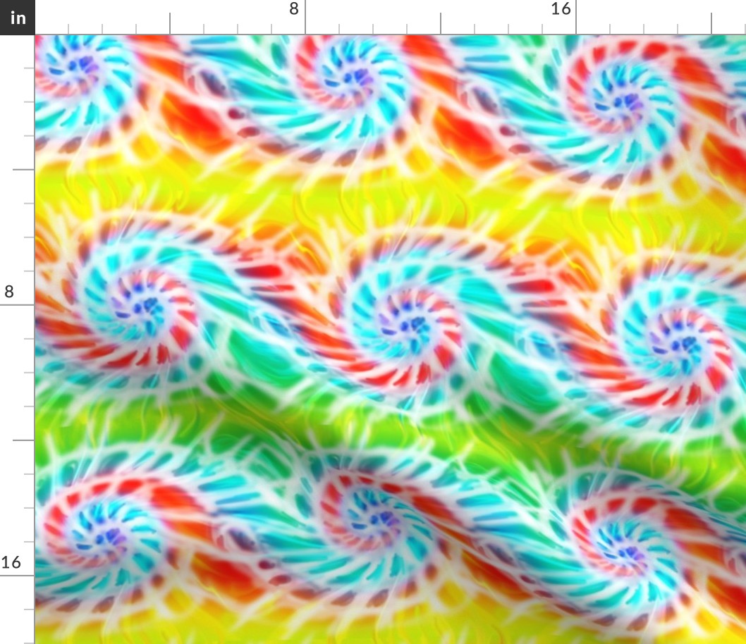 Volcanoes Meet the Sea Tie Dye Stripe 2