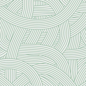 Lines Ropes Pasta Waves Green
