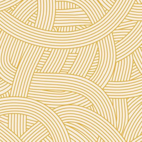 Lines Ropes Pasta Waves Yellow