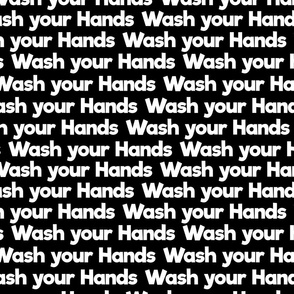 wash your hands on black