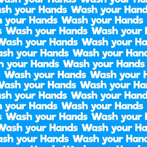 wash your hands on blue