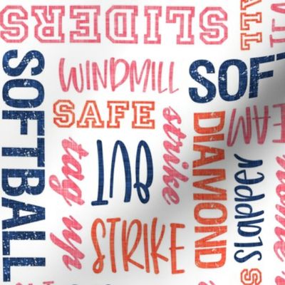 all things softball - softball typography - LAD20