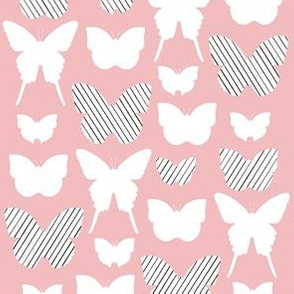 pink stripe butterfly