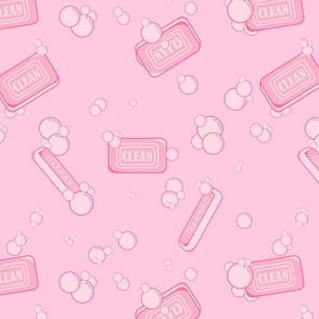 soap on pink