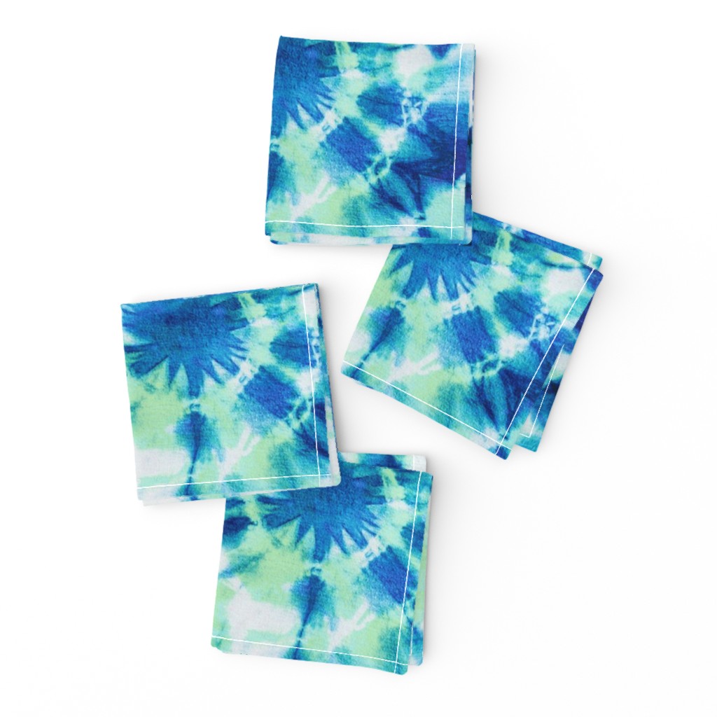 Ink Splat Indigo and Green Tie Dye