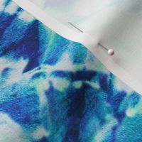 Ink Splat Indigo and Green Tie Dye