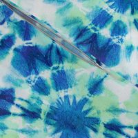 Ink Splat Indigo and Green Tie Dye