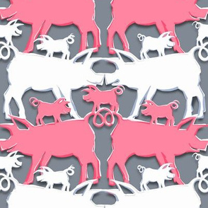 Papercut Piggies | Cool Gray