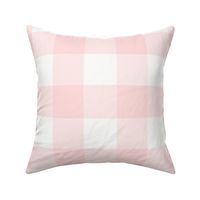 3" Pale Pink Gingham: Pastel Pink Gingham, Big Pink Check 