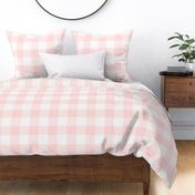 3" Pale Pink Gingham: Pastel Pink Gingham, Big Pink Check 