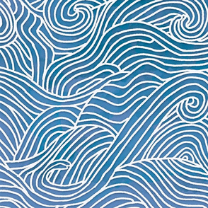 Aboriginal Inspired by luciafontes Lue Water Wallpaper Lines Waves Sea Ocean Wallpaper Double Roll by Spoonflower Ocean Flow Wallpaper