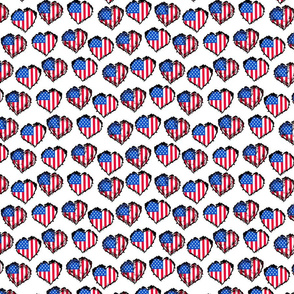 patriotic scribble heart