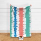 tie dye coral and teal vertical