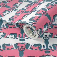 Papercut Piggies | Grayed Teal Green
