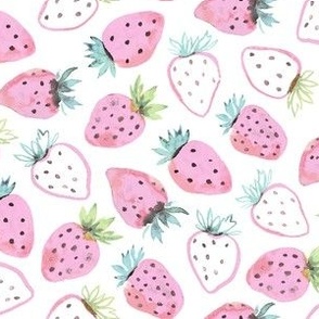 pink strawberries 