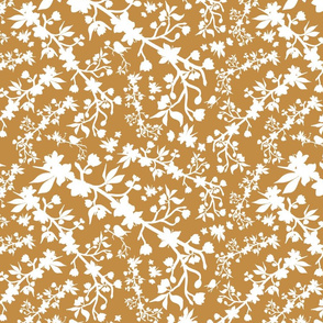 Sensational Spring Blossom - white on antique gold