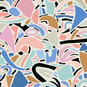 Pastel Papercut Shapes / Big Scale