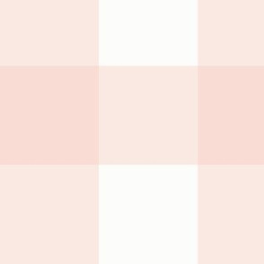 3" Shell Pink Gingham: Pastel Copper Pink Gingham, Large Check