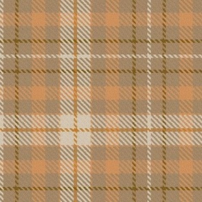 Thin Cross Line Plaid in Monochrome Brown