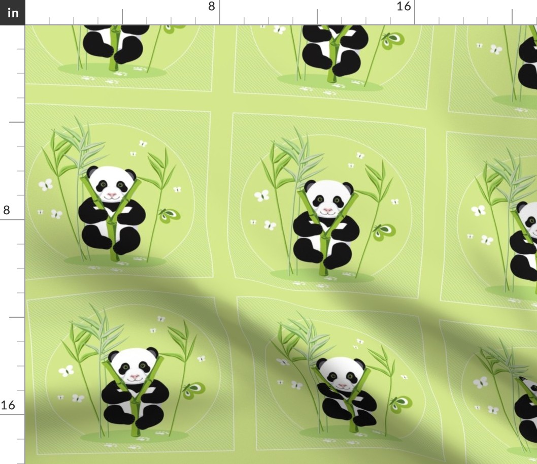 The letter Y and Panda, green background