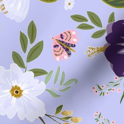 18" Serenity Gardens in Spring Lilac Back