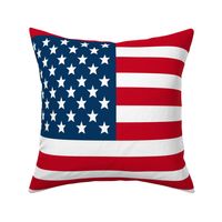 USA Flag fabric - FQ of linen cotton-canvas