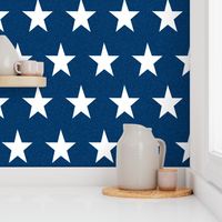 american star fabric - usa flag - navy