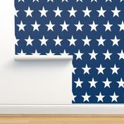american star fabric - usa flag - navy