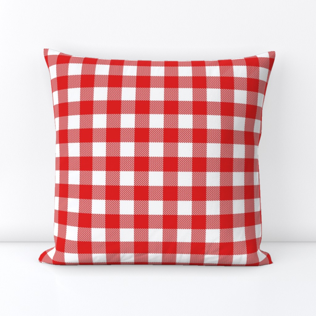 buffalo plaid -red and white, usa, patriotic fabric