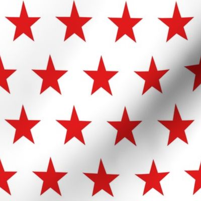 american star fabric - usa flag -  red star