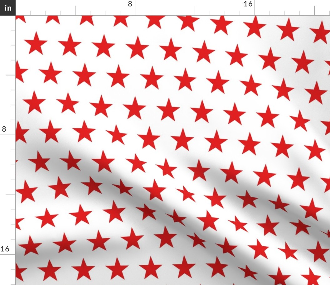 american star fabric - usa flag -  red star