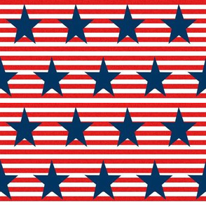 american star fabric - usa flag -   red stripe